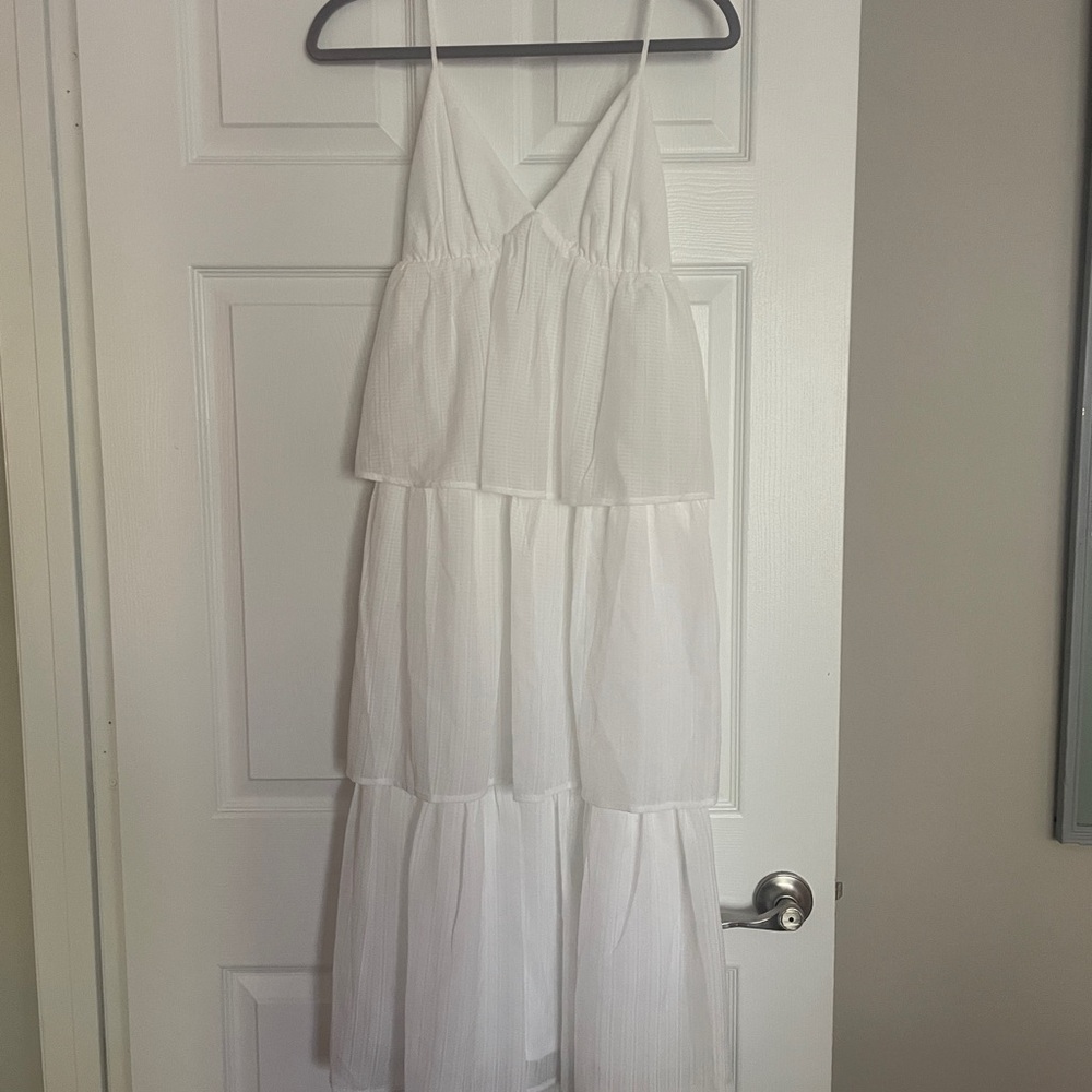 White Tiered Maxi Dress
